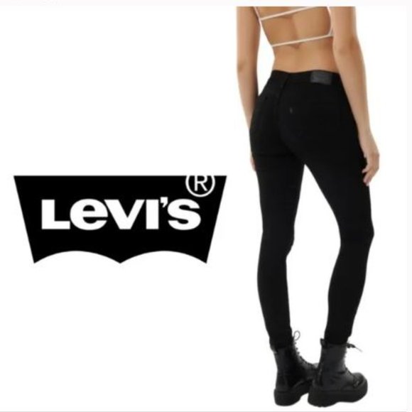 Levis - 711 Skinny Filiforme - Black Size 30 - Picture 2 of 10